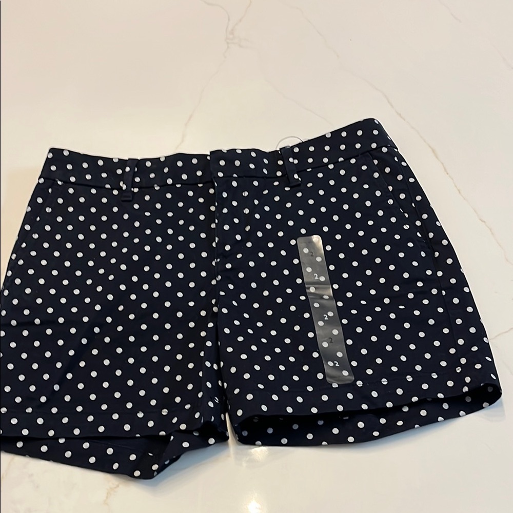 Tommy Hilfiger Navy and White Polka Dot Shorts